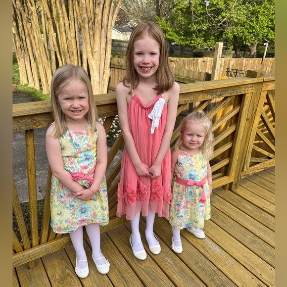 Peaches 'N Cream Coral Dress Girl's Size 8 - Picture 11 of 11